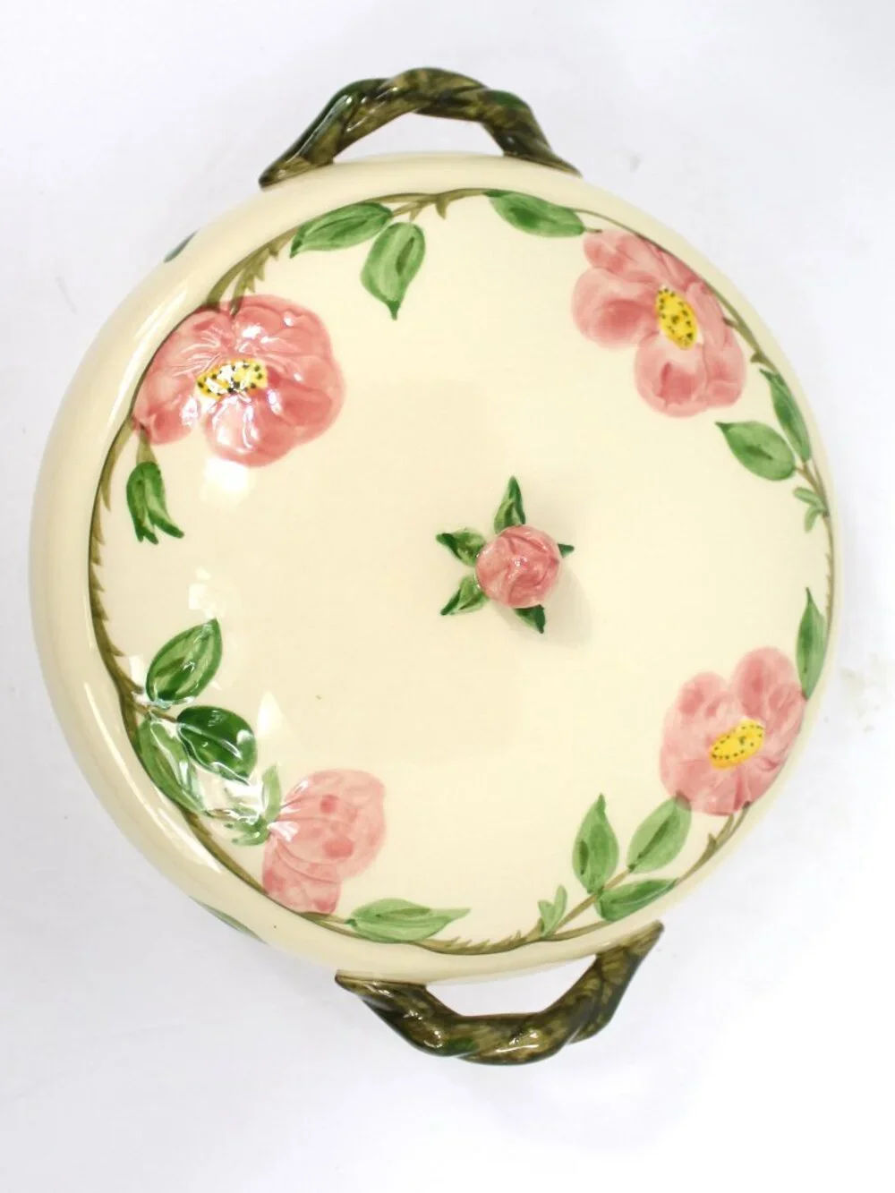 FRANCISCAN WARE HAND DECORATED DESERT ROSE COVERED CASSEROLE VINTAGE